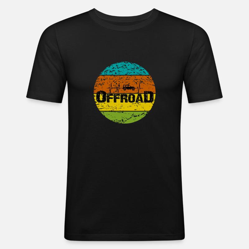 Offroad - Männer Slim Fit T-Shirt - Schwarz