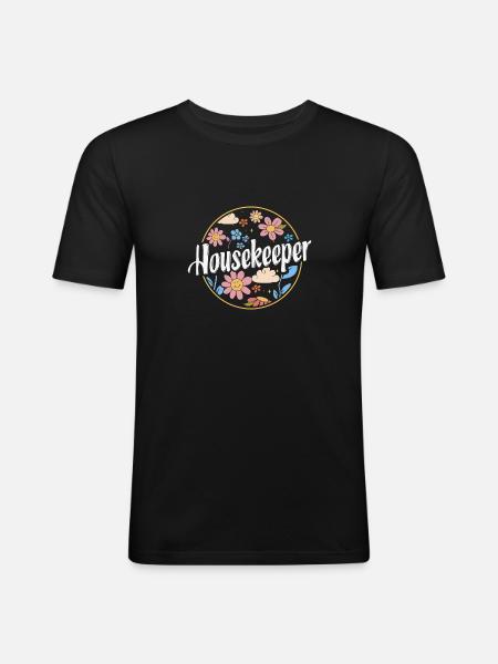Domestic help, cleaner, housekeeper - Men's Slim Fit T-Shirt - black