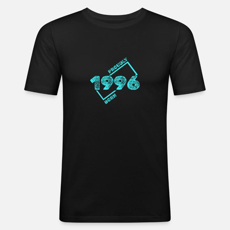 1996 - Männer Slim Fit T-Shirt - Schwarz