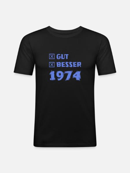 Year 1974 - Men's Slim Fit T-Shirt - black