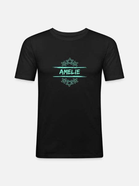 Amelie Amelie - Men's Slim Fit T-Shirt - black