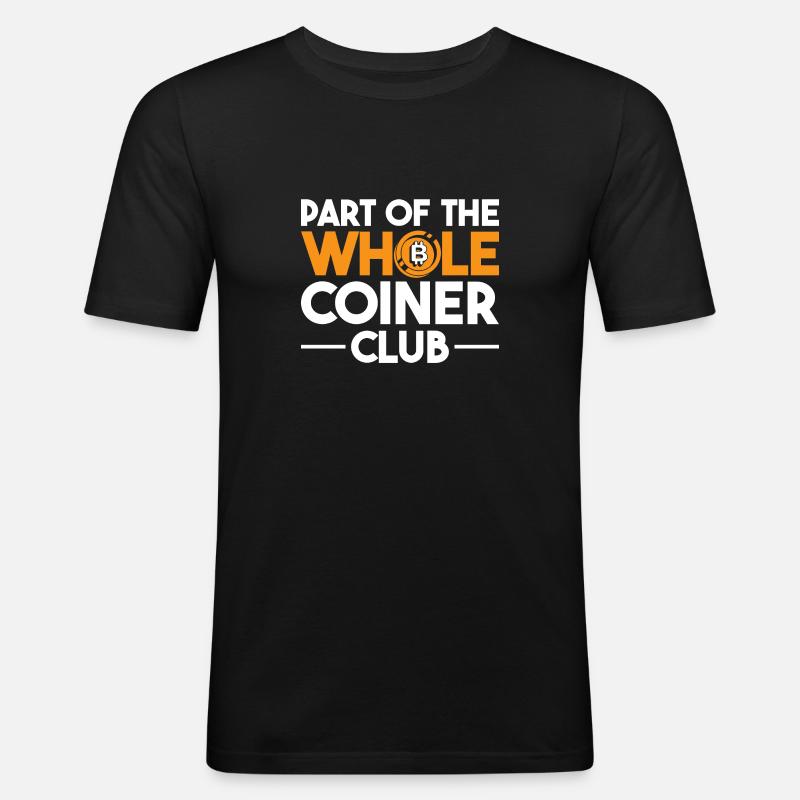 Bitcoin Cryptocurrency BTC Crypto Trader - Men's Slim Fit T-Shirt - black