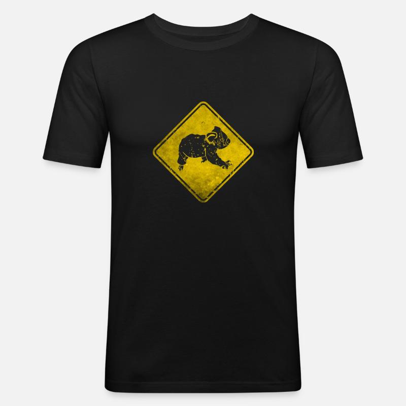 Koala - Männer Slim Fit T-Shirt - Schwarz