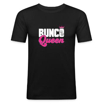Jeu de dés Bunco - T-shirt près du corps Homme - noir - Devant - Nik (191cm)