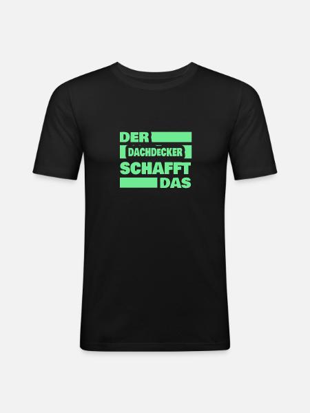 Work Roofer - Men's Slim Fit T-Shirt - black