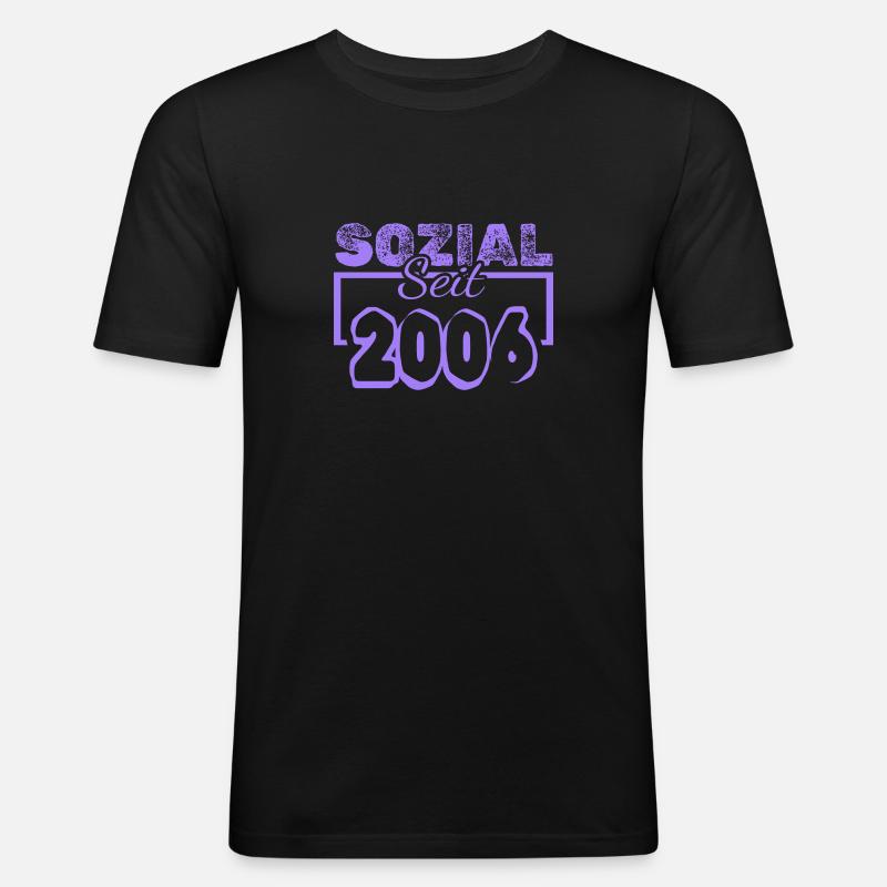 seit 2006 - Männer Slim Fit T-Shirt - Schwarz