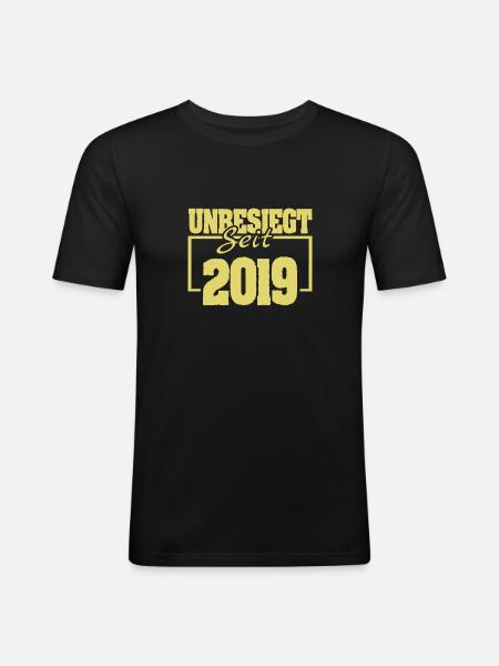 2019 - Männer Slim Fit T-Shirt - Schwarz