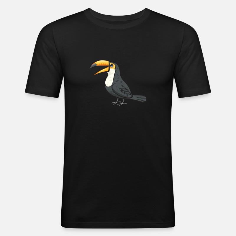 Tukan Vogel Regenwald - Männer Slim Fit T-Shirt - Schwarz