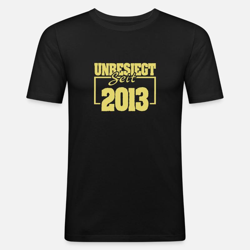Witzig 2013 - Männer Slim Fit T-Shirt - Schwarz