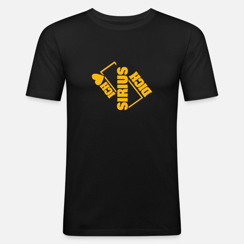 Sirius - Männer Slim Fit T-Shirt - Schwarz