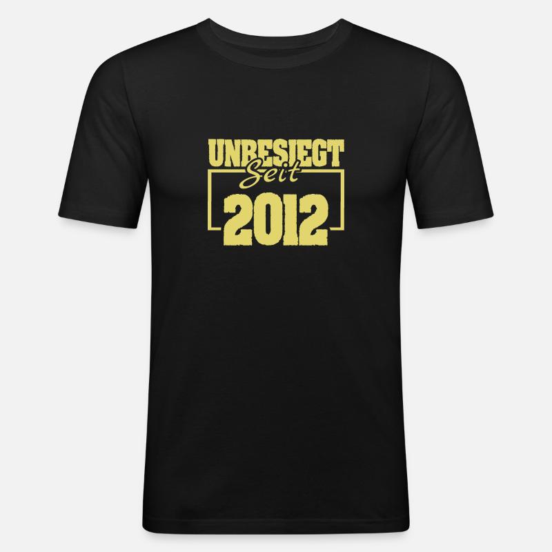 seit 2012 - Männer Slim Fit T-Shirt - Schwarz