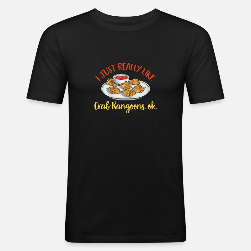 Krabben Rangoon Crab Rangoon - Männer Slim Fit T-Shirt - Schwarz