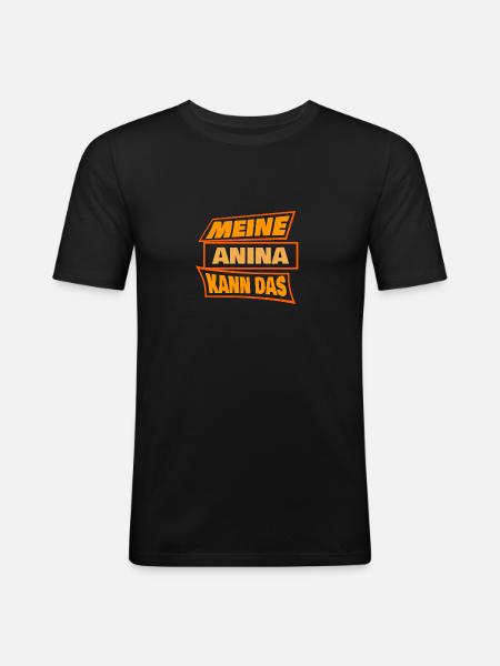 Anina - Men's Slim Fit T-Shirt - black