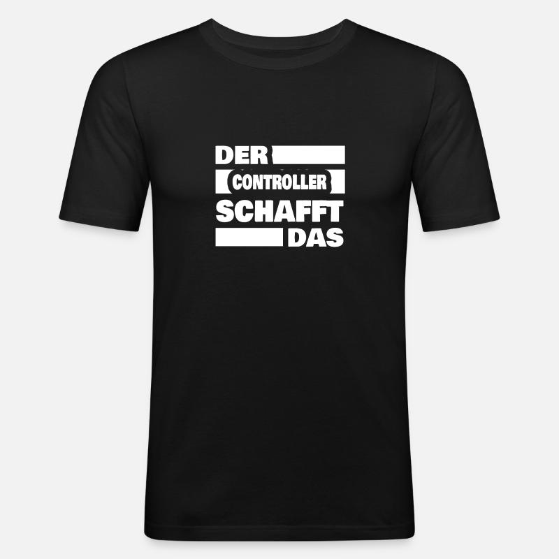 Controller as work - Men's Slim Fit T-Shirt - black