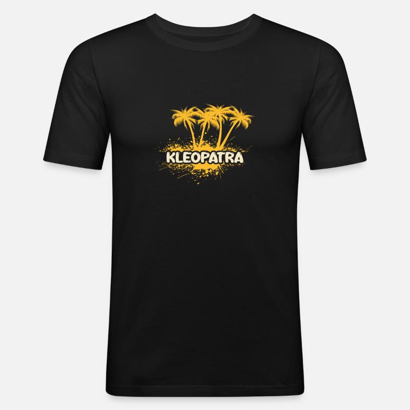 Kleopatra - Männer Slim Fit T-Shirt - Schwarz