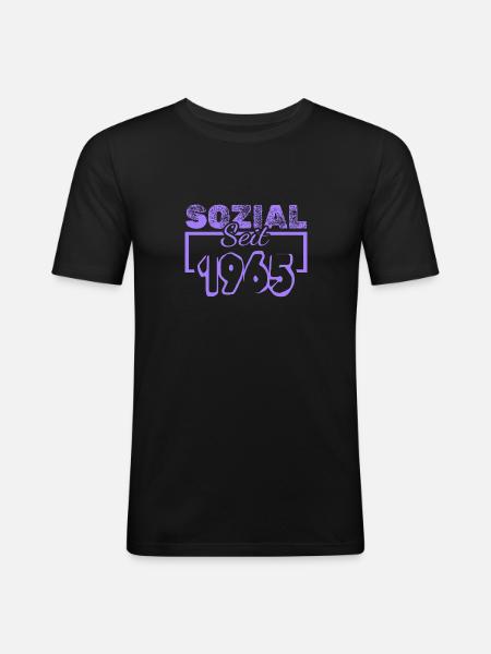 Social worker 1965 - Men's Slim Fit T-Shirt - black