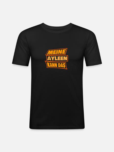 Geschenk für Ayleen - Männer Slim Fit T-Shirt - Schwarz