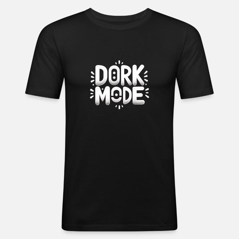 Dork Mode 7 - Männer Slim Fit T-Shirt - Schwarz