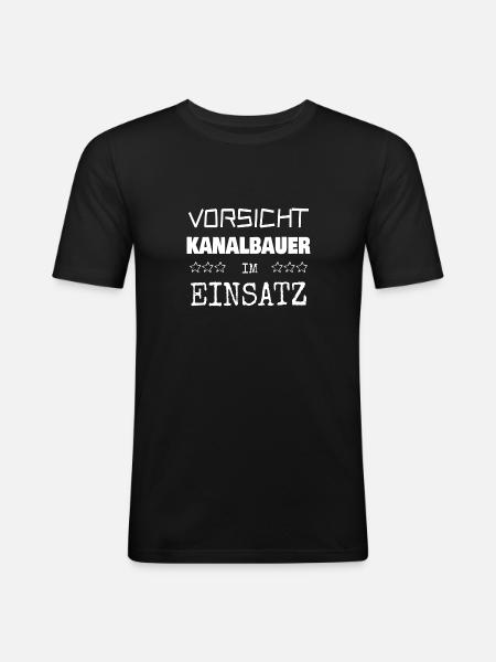 Constructeur de canaux comme vocation - T-shirt près du corps Homme - noir