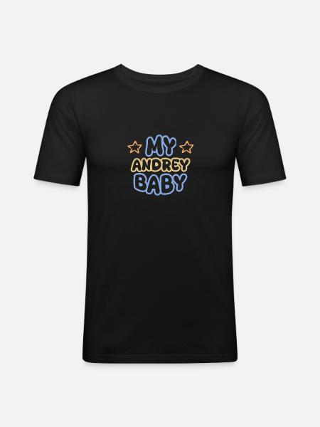 Andrey as a first name - Men's Slim Fit T-Shirt - black