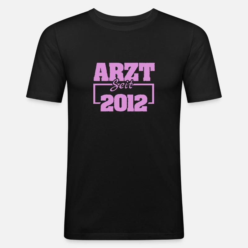 HNO 2012 - Männer Slim Fit T-Shirt - Schwarz