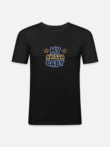Gift for Anissa - Men's Slim Fit T-Shirt - black
