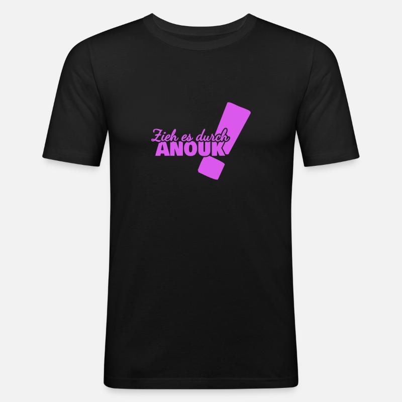 Anouk as a given name - Men's Slim Fit T-Shirt - black