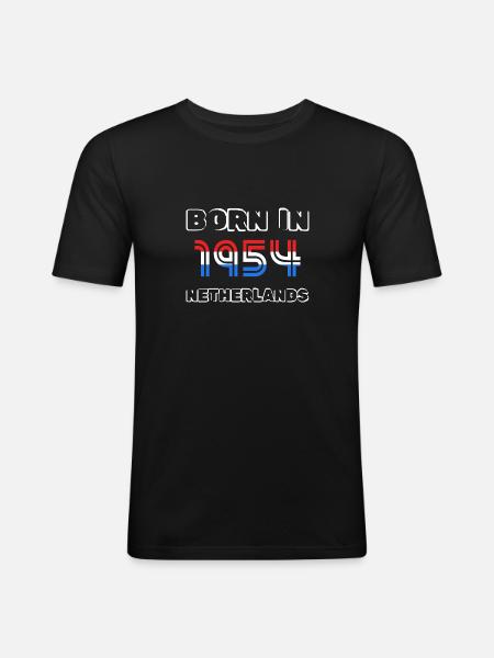 Netherlands 1954 - Men's Slim Fit T-Shirt - black