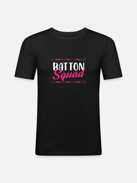 Baton Squad - Men's Slim Fit T-Shirt - black