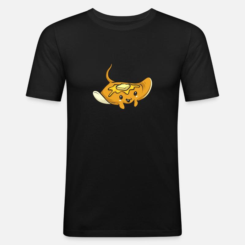 Stachelrochen Mantarochen Ozean Rochen - Männer Slim Fit T-Shirt - Schwarz