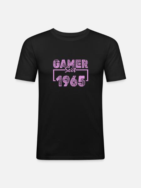 Daddeln 1965 - Männer Slim Fit T-Shirt - Schwarz