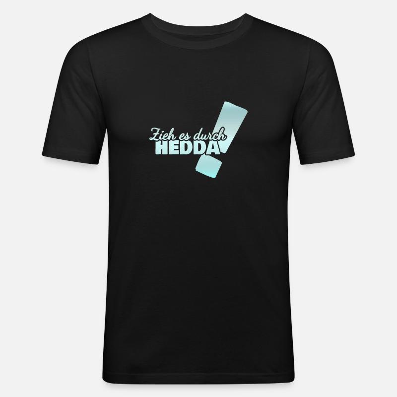 Vorname Hedda - Männer Slim Fit T-Shirt - Schwarz
