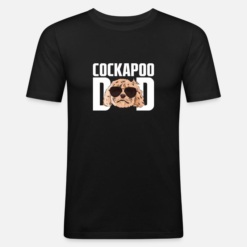 Cockapoo Dog - Men's Slim Fit T-Shirt - black