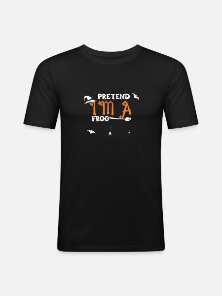 Pretend I'm A Frog - Halloween - Men's Slim Fit T-Shirt - black