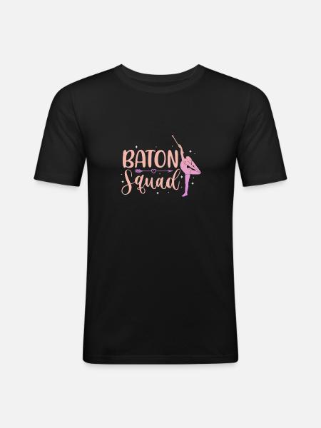 Baton Squad - Men's Slim Fit T-Shirt - black