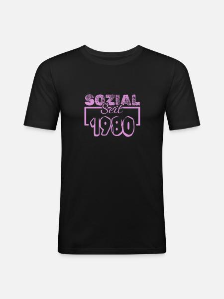 since 1980 - Men's Slim Fit T-Shirt - black
