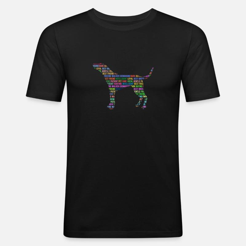 Treeing Walker Coonhound - Männer Slim Fit T-Shirt - Schwarz