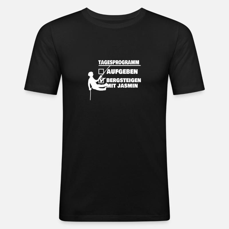 jasmin - Männer Slim Fit T-Shirt - Schwarz