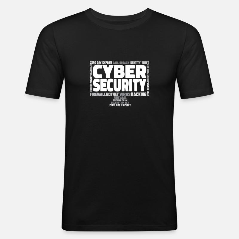 Cybersecurity Hacker IT-Sicherheit - Männer Slim Fit T-Shirt - Schwarz