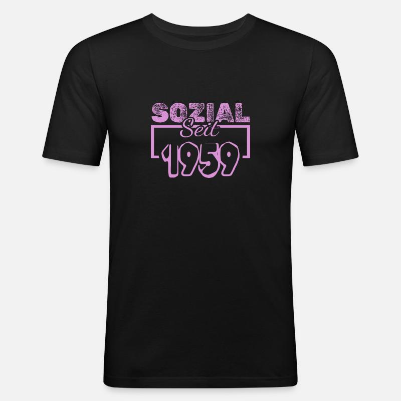 seit 1959 - Männer Slim Fit T-Shirt - Schwarz