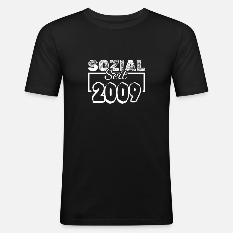 2009 - Männer Slim Fit T-Shirt - Schwarz
