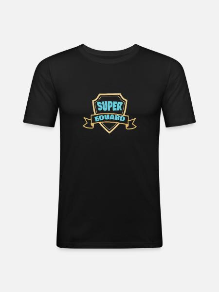 Geschenk für Eduard - Männer Slim Fit T-Shirt - Schwarz