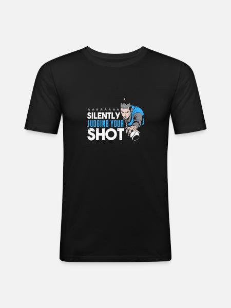Billard billard billard - T-shirt près du corps Homme - noir