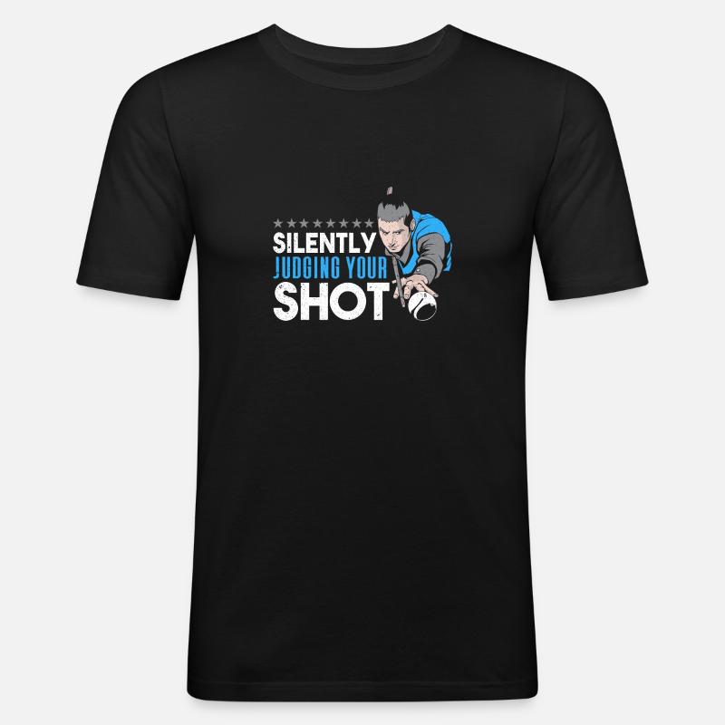 Billard billard billard - T-shirt près du corps Homme - noir