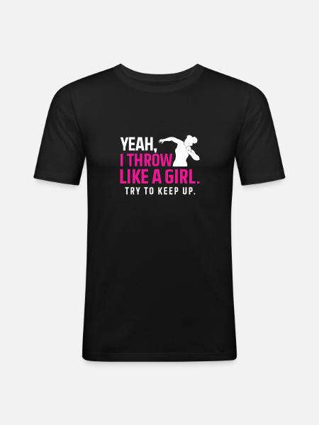 Lancer du poids Athlétisme - T-shirt près du corps Homme - noir