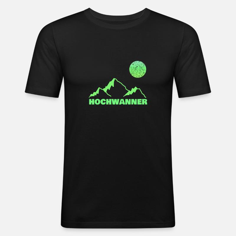 Klettern Hochwanner - Männer Slim Fit T-Shirt - Schwarz