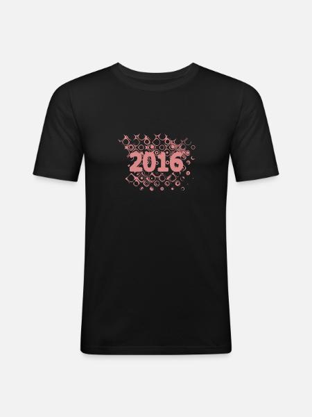 Funny 2016 - Men's Slim Fit T-Shirt - black