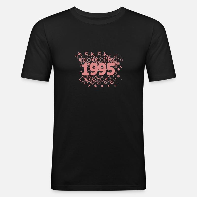 1995 1995 - Männer Slim Fit T-Shirt - Schwarz