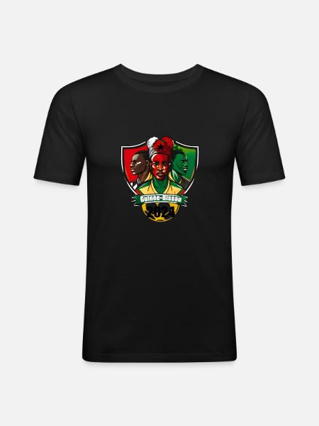 Star-studded Bissau-Guinea - Men's Slim Fit T-Shirt - black