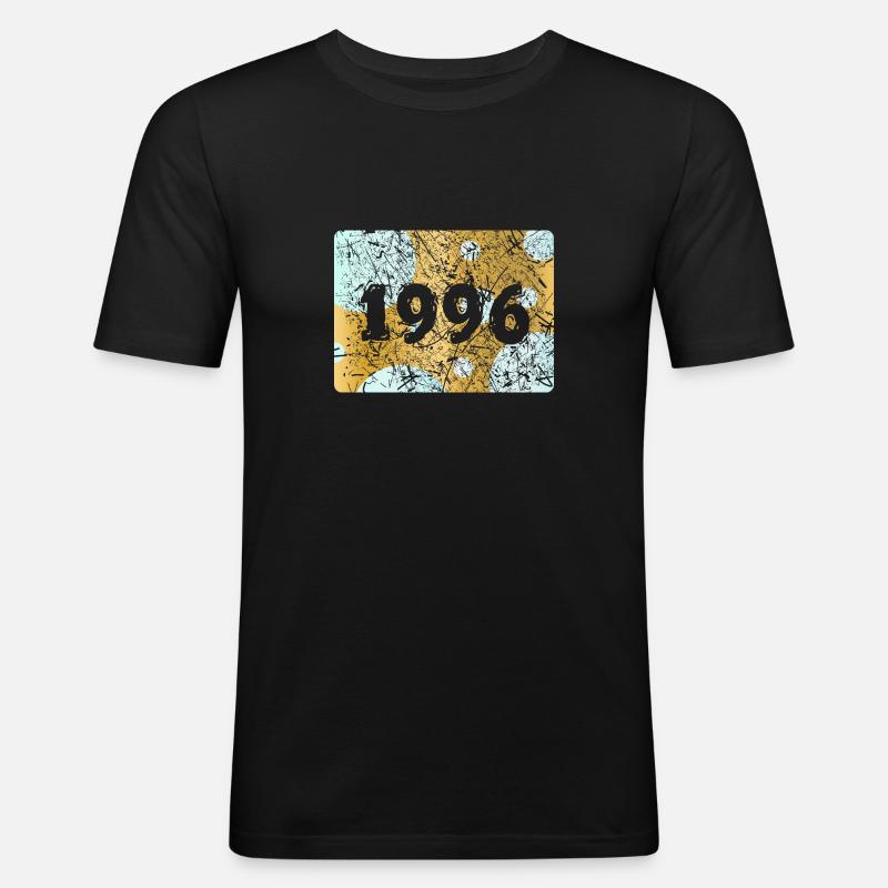 1996 1996 - Männer Slim Fit T-Shirt - Schwarz